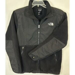 The North Face Jacket Boys Youth XLarge Black Denali Full Zip Fleece Jacket Coat